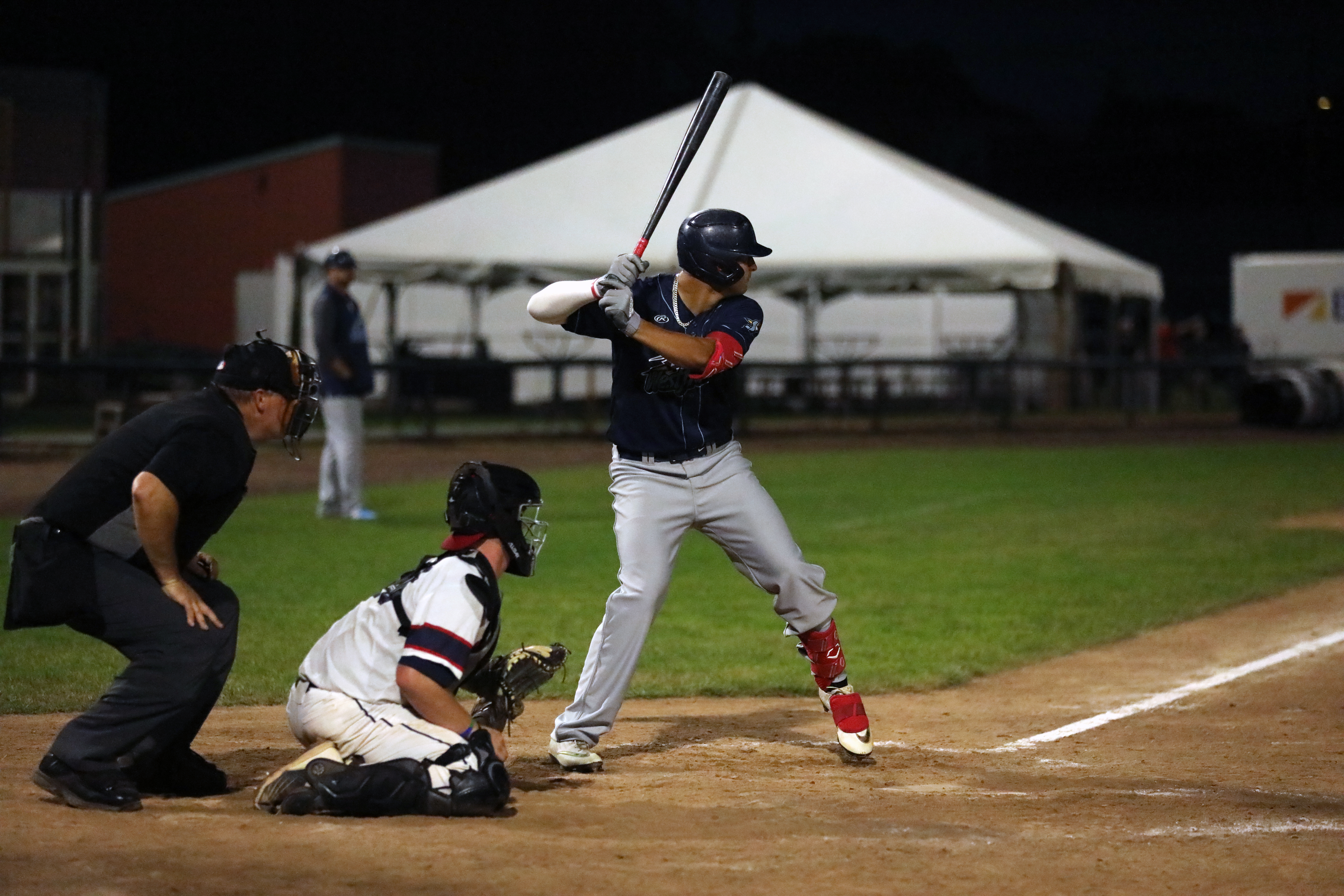 The New Britain Bees take on the Brockton Rox Tuesday night.